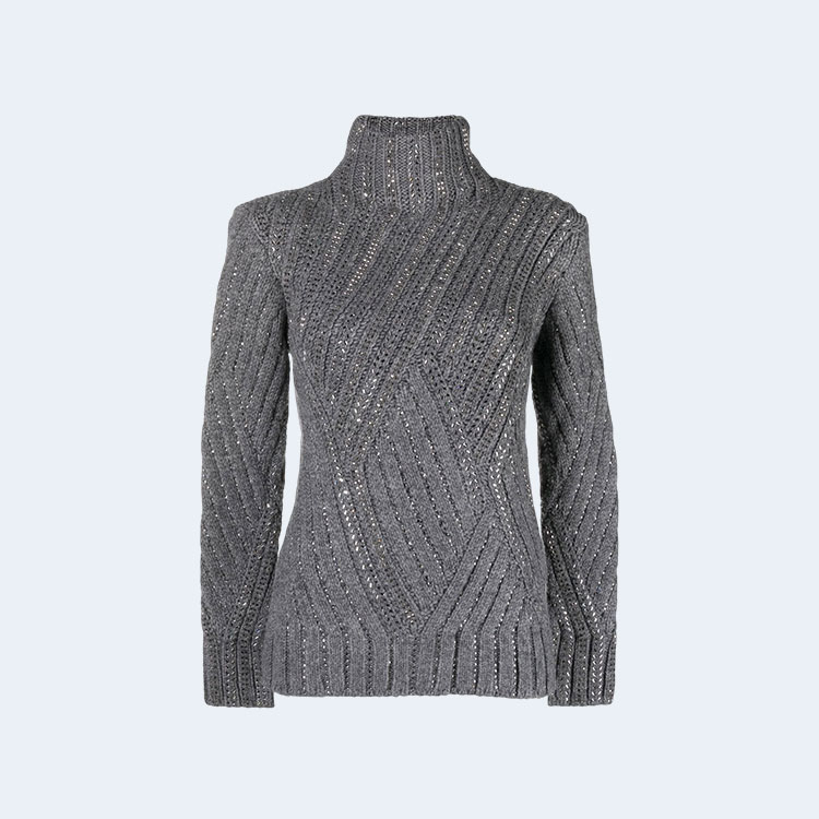 에르마노 설비노 크리스털 터틀넥 스웨터